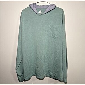 JOHNNIE-O Gunnar Striped Long Sleeve Hooded T-Shirt Mens XL Antigua Bull skull